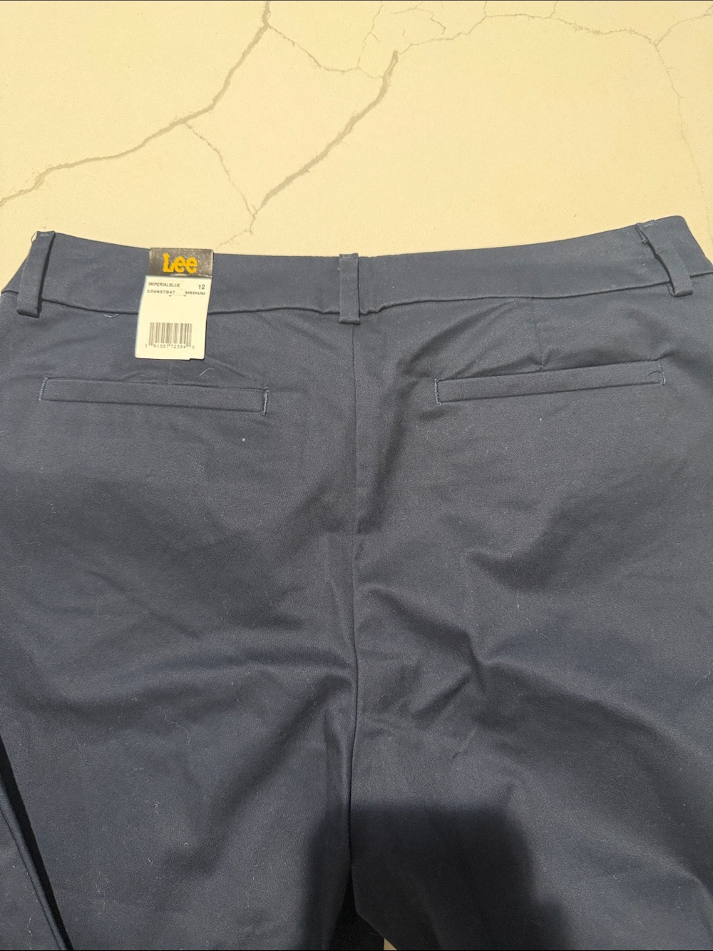 Lee Navy Straight Work Trousers - Picture 3 of 3